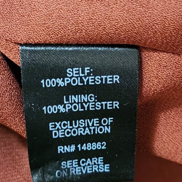 Torrid Burnt Orange Textured Polkadot Georgette Cinched Waist Cami - Picture 7 of 7